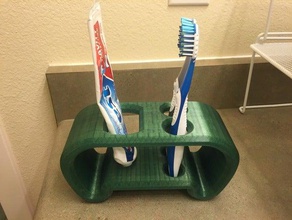 brosse à dents coller unité d'affichage la salle de bains porte-brosse 3d print model - Mito3D