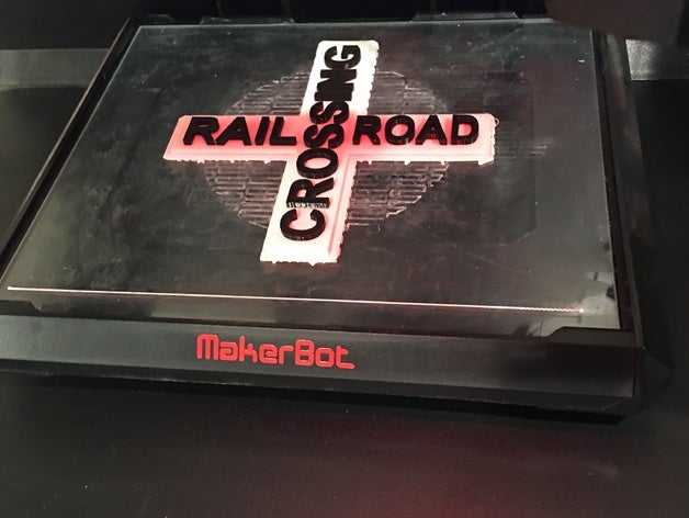railroad crossing cross buck decor corssing crossbuck model 3D print model - Mito3D