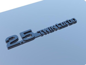 25 twin turbo a70 toyota supra distintivo portachiavi automotive 3d print model - Mito3D