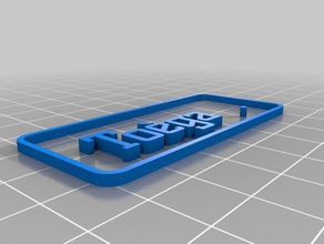 pour&eacutega jaune 2 de porte-clés personnalisé 3d print model - Mito3D