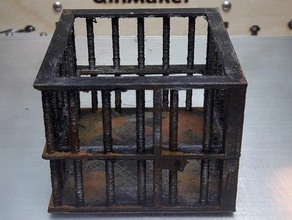 jail cage 2x2x17 toy game accessories dungeons dragons dungeon tiles pathfinder 3d print model - Mito3D