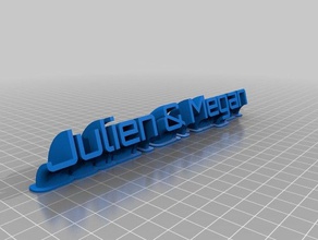 varrendo a placa com o nome de julien megan office personalizado 3d print model - Mito3D