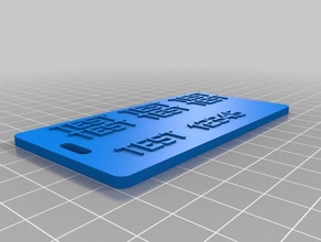 testing luggage tag organization customized 3d print model - Mito3D
