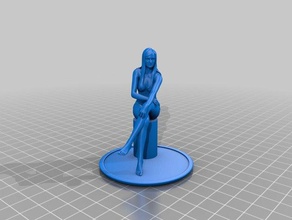 chica con las piernas cruzadas la gente 3d print model - Mito3D