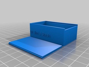 minha caixa personalizada deslize a tampa de texto contentores 3d print model - Mito3D