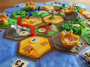 castillos catan variante de colonos juguete juego accesorios boardgame la diversión mini settlersofcatan los parte superior mesa 3d print model - Mito3D