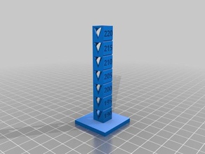 190-220x5 temp calibration tower 3d printing tests customized 3d print model - Mito3D