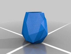 low poly holder containers 3d print model - Mito3D