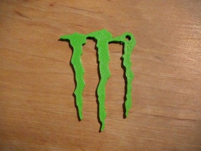 monster energy emblème de porte-clés boisson énergétique logo motocross moto course 3d print model - Mito3D