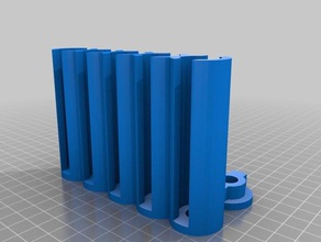 dime de pièce monnaie 5 tubes tri store l'organisation personnalisé 3d print model - Mito3D
