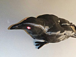 halloween corbeau yeux illuminés sculptures cura freecad remix 3d print model - Mito3D