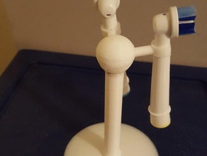 spazzolino elettrico testina titolare bagno stand 3d print model - Mito3D