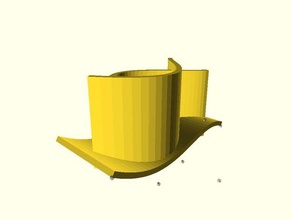 curved wall cup 3d printing 3d print model - Mito3D