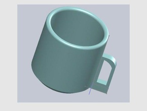 mini coffee cup kitchen dining mug 3d print model - Mito3D