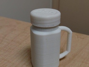 mason jar bouchon à vis cuisine manger le conteneur de la coupe boisson verre liqueur 3d print model - Mito3D
