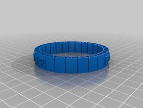 r30 3dp poging 3my customized flexible name bracelet bracelets 3d print model - Mito3D