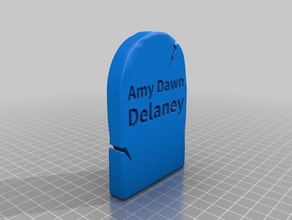 my customized head stone grave halloween other 3d print model - Mito3D