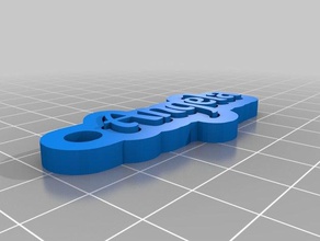 özelleştirilmiş çok satırlı etiket keychain2 benim Anahtarlık 3d print model - Mito3D