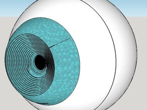 Auge-förmigen Lochkamera Lesen Sie auch die Beschreibung iris Sphäre 3d print model - Mito3D