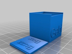 my customized box slide lid text containers 3d print model - Mito3D