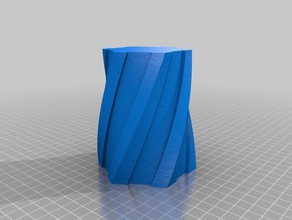 ausgeformte vase ezra Container haxagon sechseckige vas lofter 3d print model - Mito3D