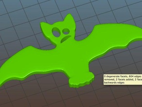pipistrello di halloween arte 3d print model - Mito3D