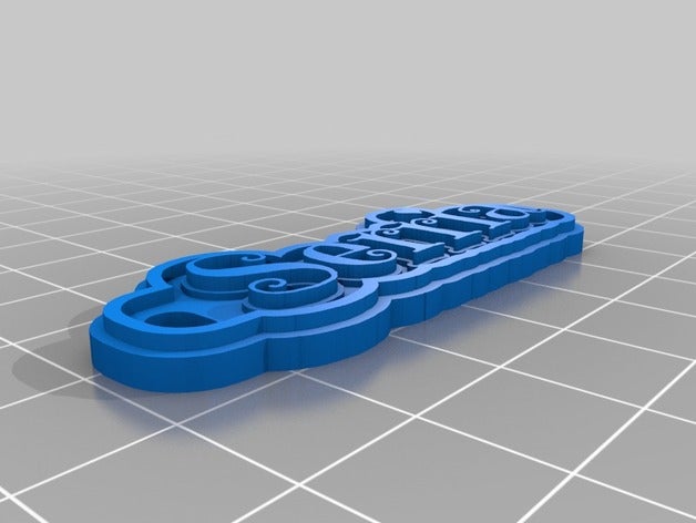 serria trousseau de clés porte-clés personnalisé 3D print model - Mito3D