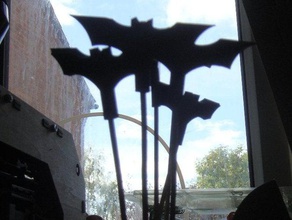 bat-onna-stick decoración 3d print model - Mito3D