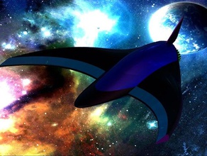 rainbow minnow art 3d printer printing science fiction scifi space spaceship spaceships 3d print model - Mito3D