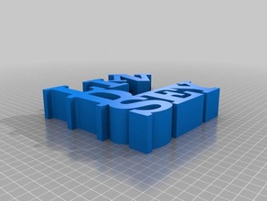 lindsey word sculpture sculptures customized 3d print model - Mito3D
