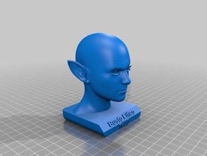 busto elfa creatures 3d print model - Mito3D