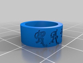 rana anel anéis personalizado 3d print model - Mito3D