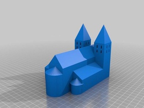igreja românica de jak edifícios estruturas 3d print model - Mito3D