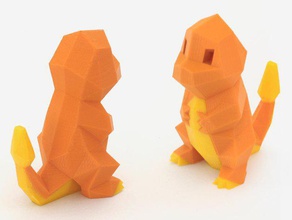 low-poly charmander multi dual extrusion version toys games 3ds bcn3d bulbasaur chikorita color colour cyndaquil extruder faceted gamer geometric geometry low poly minimal mk2 nintendo pikachu pixel pixelart pokemon polygon polygons prusa i3 retro sigma simple squirtle tortoise totodile turtle ultimaker 3 video game videogame 3d print model - Mito3D