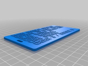 blue rhino tag de l'organisation personnalisé 3d print model - Mito3D