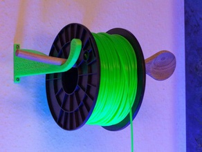 simple montado en la pared filamentholder 3d de impresora accesorios el filamento titular soporte bobina montaje 3d print model - Mito3D