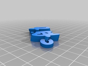 b7 keychains customized 3d print model - Mito3D