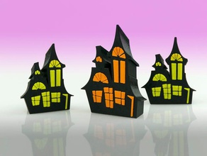 haunted house sculture i fantasmi di halloween prop mansion spaventoso 3d print model - Mito3D