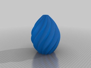 rippled shell vase decor customized 3d print model - Mito3D