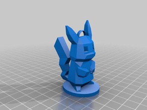 picuchu llavero 3d la impresión pokemon 3d print model - Mito3D