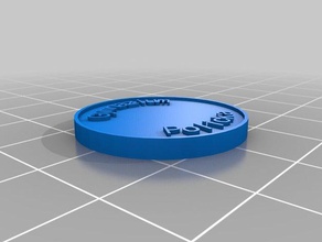 gympolicka pièce de monnaie les pièces badges personnalisé 3d print model - Mito3D