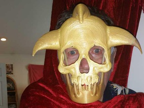 Prinz der Hölle 3d drucken costumechallenge menschlicher Schädel, Maske 3d print model - Mito3D