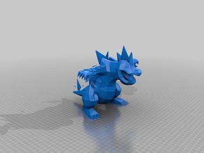 feraligatr 3d la impresión aligator grande pokemon 3d print model - Mito3D
