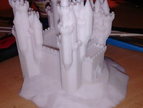 grand snow castle generiert Gebäude Strukturen angepasst 3d print model - Mito3D