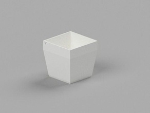 vaso cubo di lana roccia all'aperto giardino erbe aromatiche piantine 3d print model - Mito3D