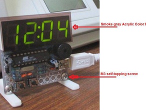 base de led kit relógio diy 3d print model - Mito3D