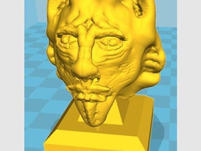 alienn head sculptures bust 3d print model - Mito3D