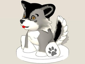 plush wolf animals plushie toy 3d print model - Mito3D