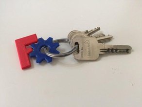 freecad keychain dual single extruder versions keychains blender inkscape 3d print model - Mito3D