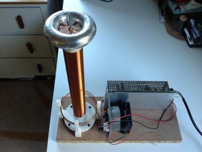bobina de tesla, usando simples slayer vibrador a física astronomia 3d print model - Mito3D